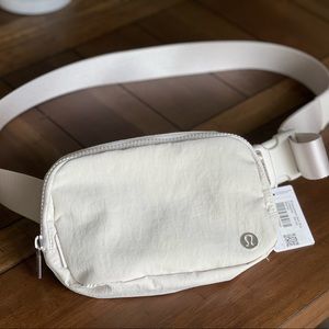 lululemon belt bag white opal